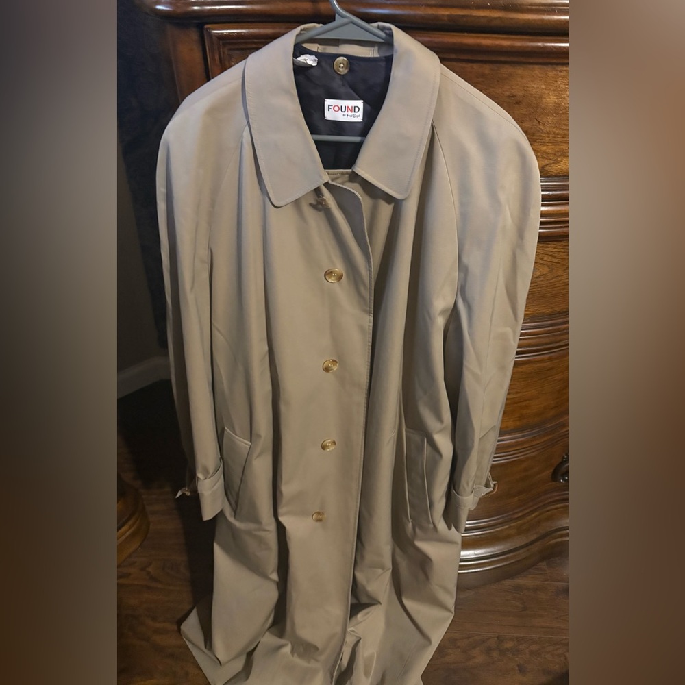 Found Tan Men's Trench Coat